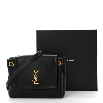 Saint Laurent Lambskin Quilted Monogram Mini Nolita Black 12 of 12