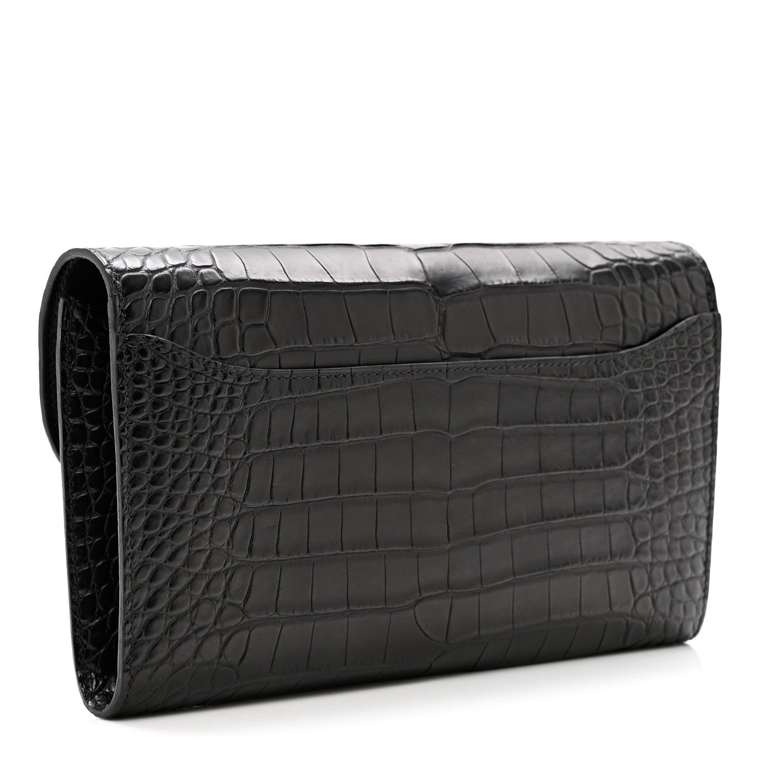 Hermes Matte Alligator Lizard Constance Wallet Black Ombre 2 of 6