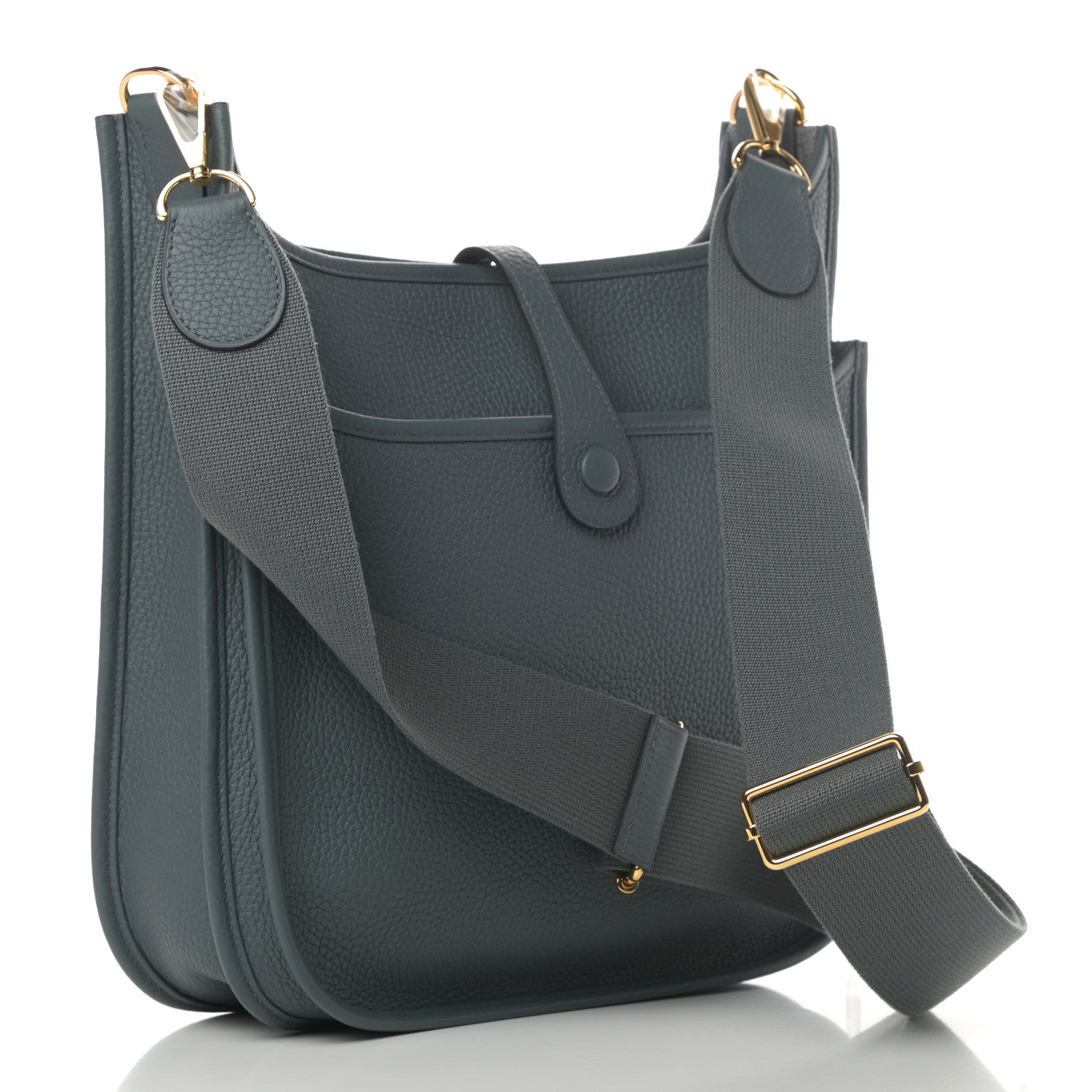 Hermes Taurillon Clemence Evelyne III PM Bleu Orage 3 of 11