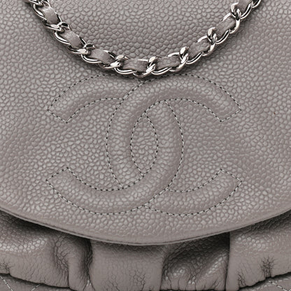 Chanel Caviar Half Moon Wallet On Chain WOC Light Grey 9 of 12