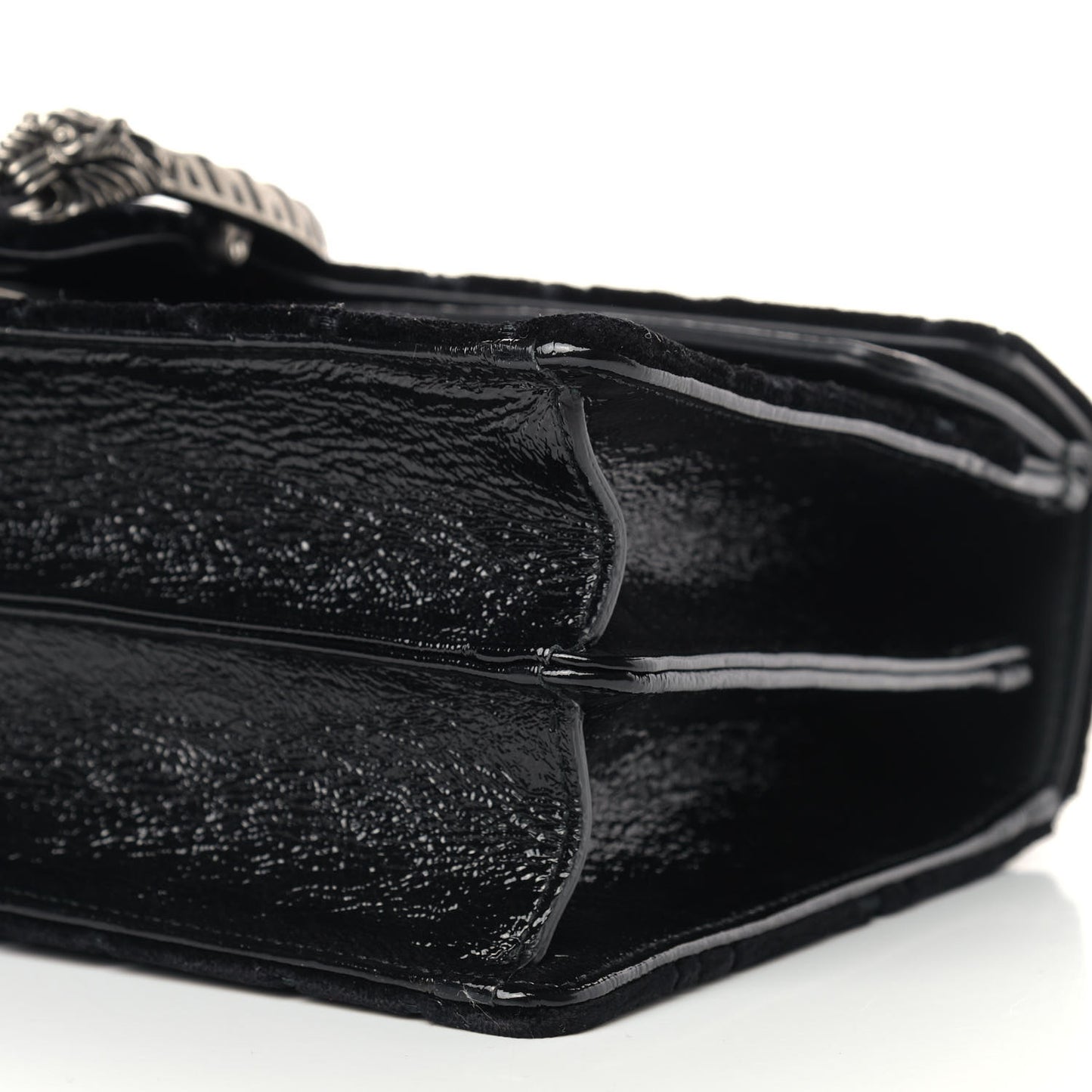 Velvet GG Monogram Small Dionysus Shoulder Bag Black