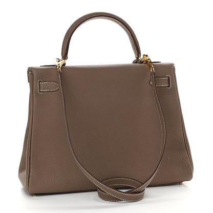 Hermes Togo Kelly Retourne 32 Etoupe 2 of 12