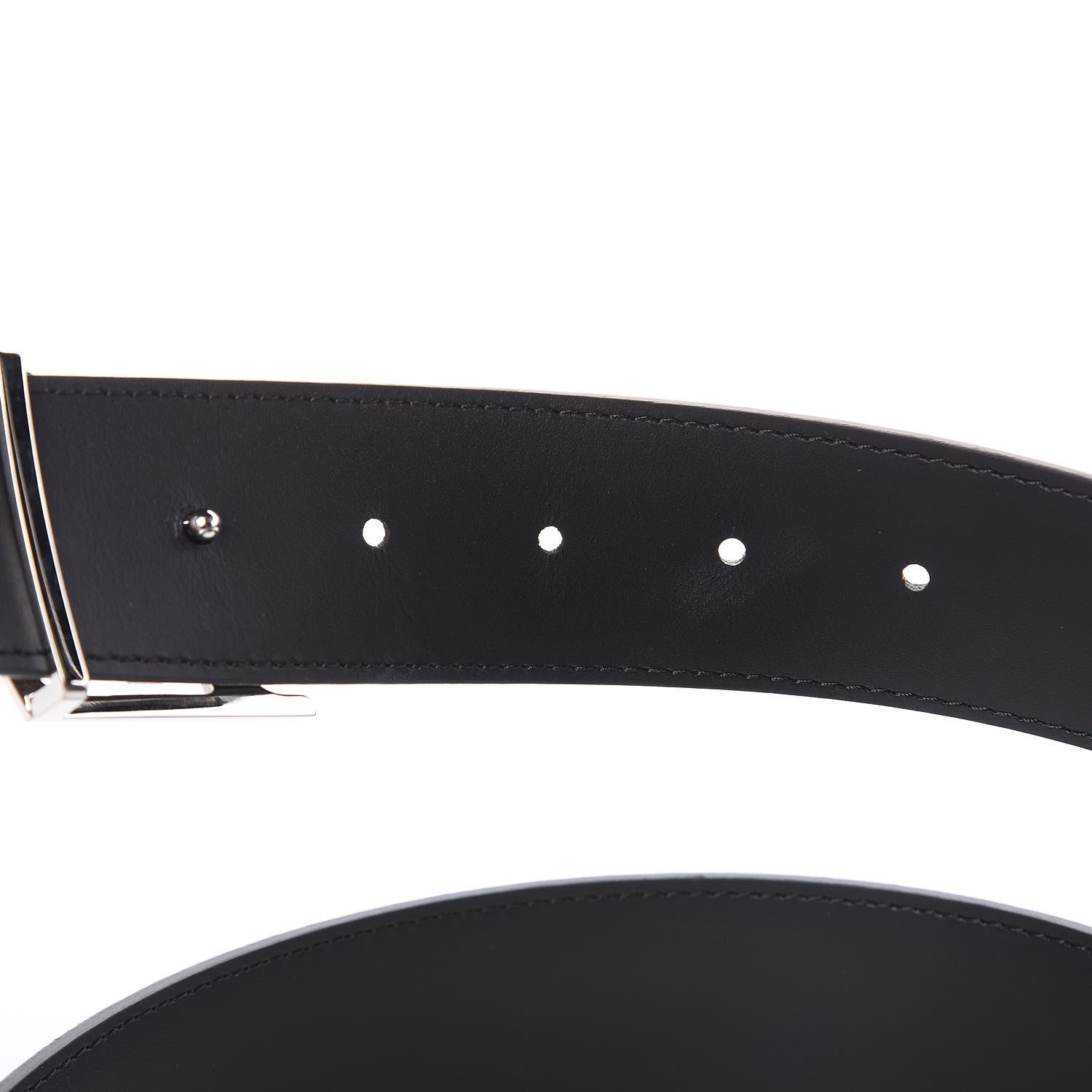 Louis Vuitton Calfskin Monogram 40mm LV Initiales Reversible Belt 85 34 Black 4 of 7