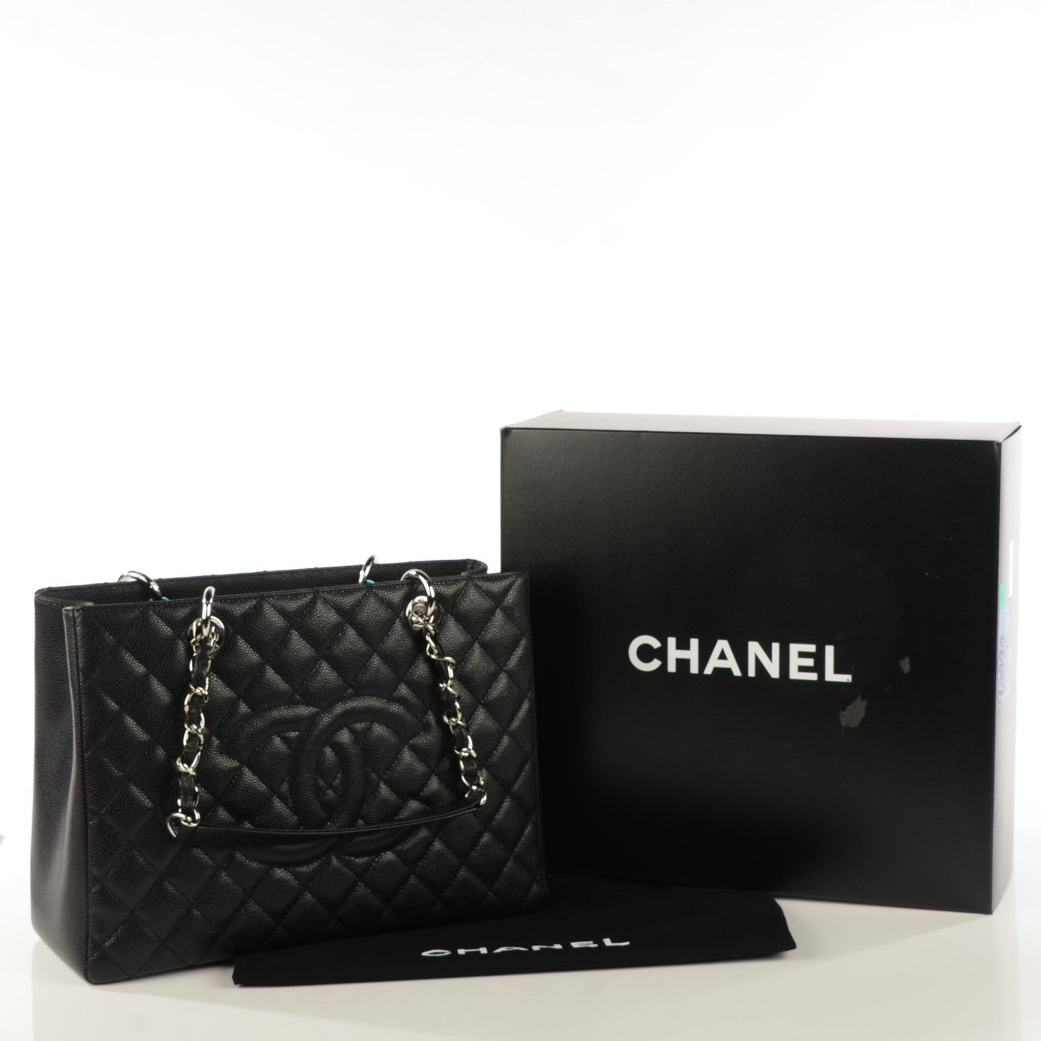 Chanel Caviar Quilted Grand Shopping Tote GST Black 5 of 8