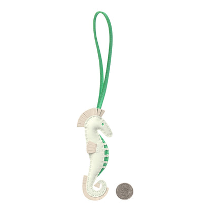 Hermes Milo Lambskin Hippo Bag Charm Vert Fizz Craie Vert Comics 2 of 5