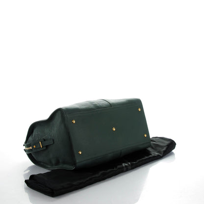 Saint Laurent Sheepskin Large Cabas ChYc Hunter Green 4 of 7