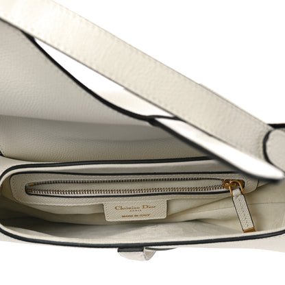 Christian Dior Grained Calfskin Saddle Bag White 5 of 12