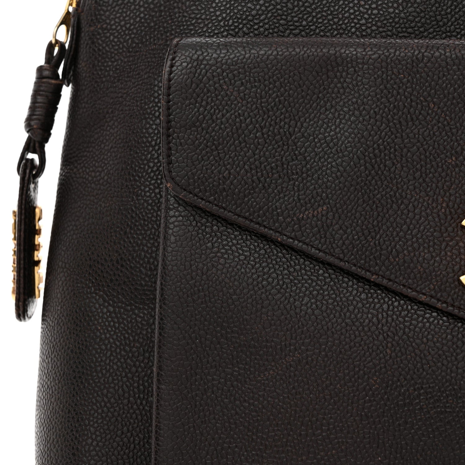 Chanel Caviar CC Shopper Tote Brown 13 of 19