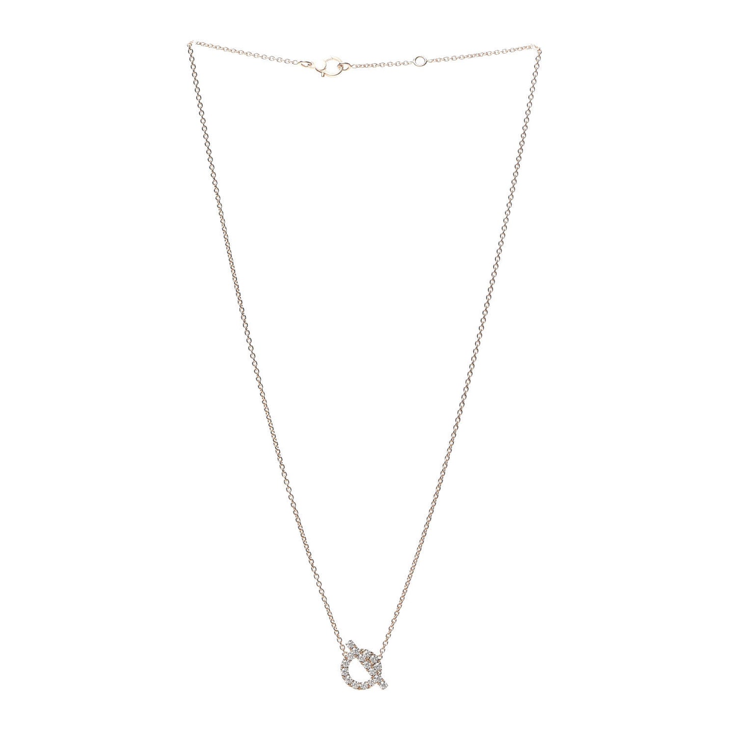18K Rose Gold Diamond Finesse Pendant Necklace