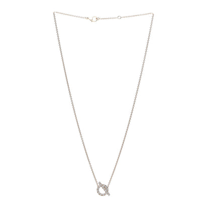 Hermes 18K Rose Gold Diamond Finesse Pendant Necklace 3 of 6