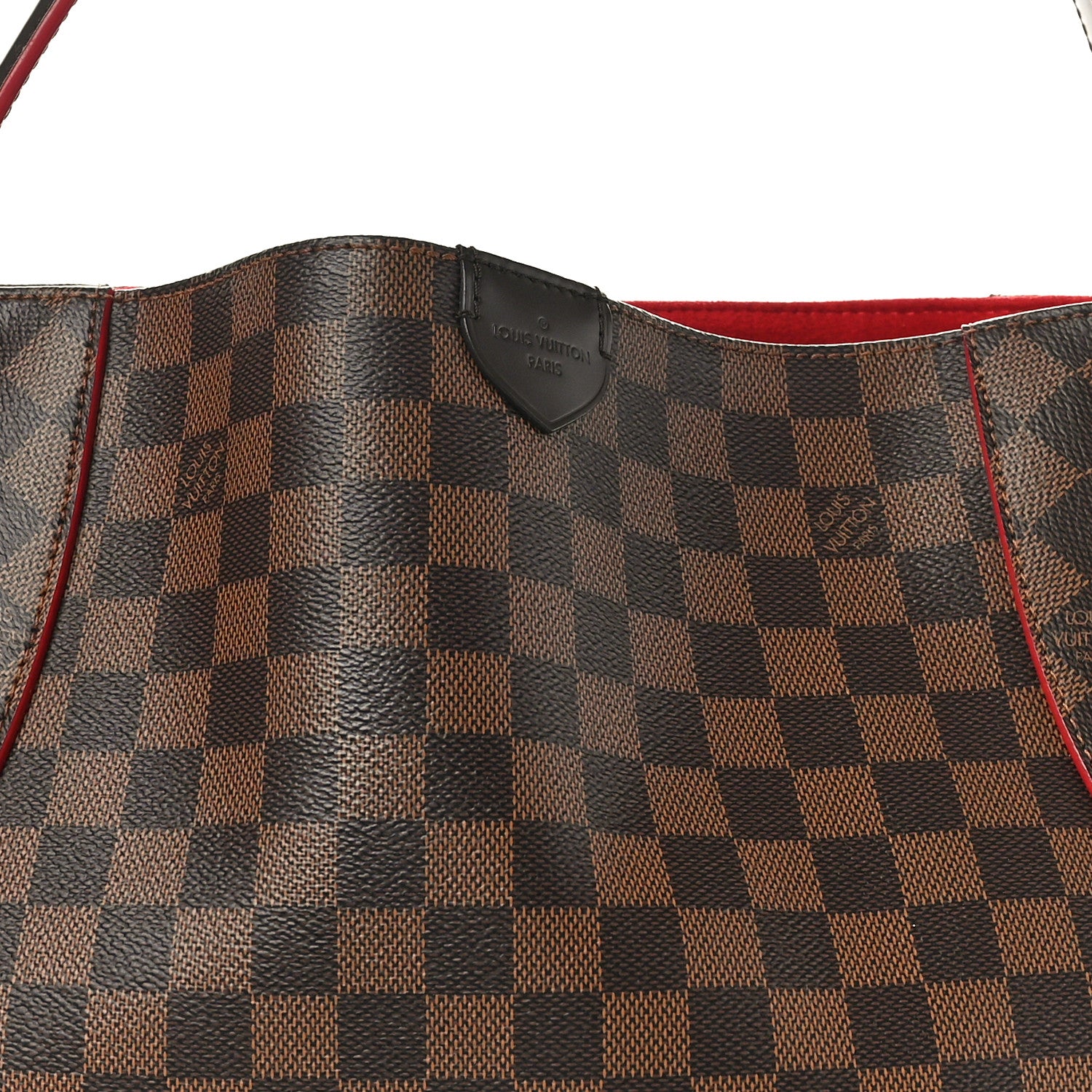 Louis Vuitton Damier Ebene Caissa Hobo Cherry 7 of 9