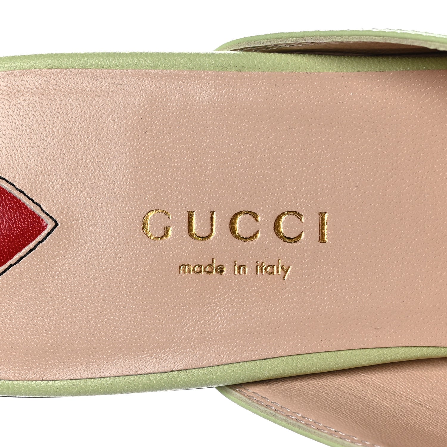 Gucci Malaga Kid Womens Princetown Slippers 37 Pistachio Green 7 of 8