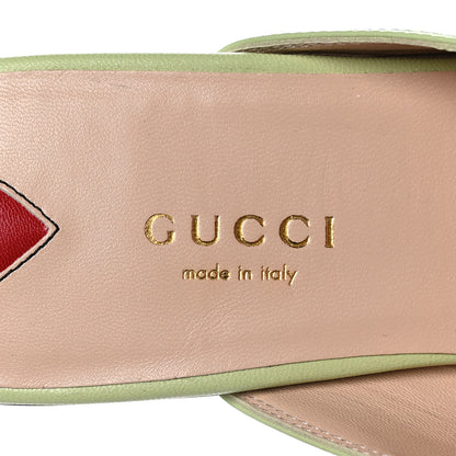 Gucci Malaga Kid Womens Princetown Slippers 37 Pistachio Green 7 of 8