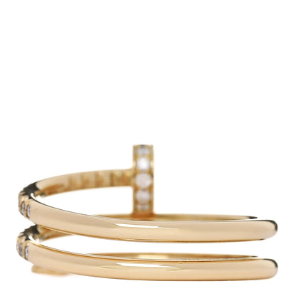 Cartier 18K Yellow Gold Diamond Double Juste Un Clou Paved Ring 55 7.25 3 of 6