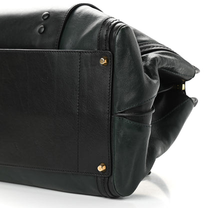 Chloe Calfskin Medium Alice Satchel Fir Green Black 9 of 12