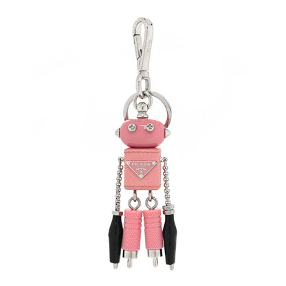Prada Saffiano Edward Robot Trick Keychain Pink 1 of 3