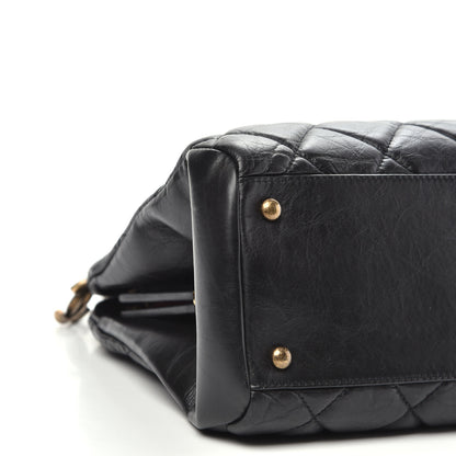 Chanel Aged Calfskin Large Just Mademoiselle Bowling Bag Black 9 of 10