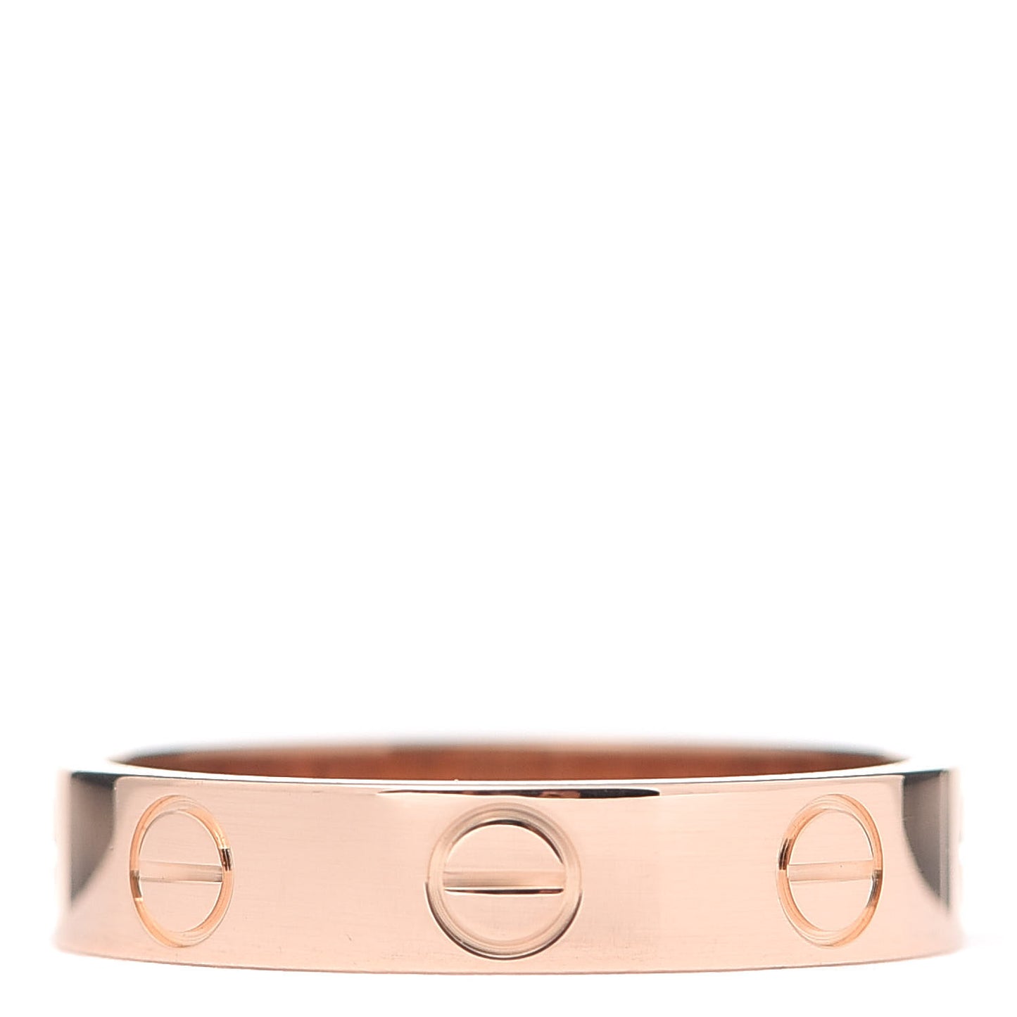 18K Pink Gold 3.5mm LOVE Wedding Band Ring 48 4.5