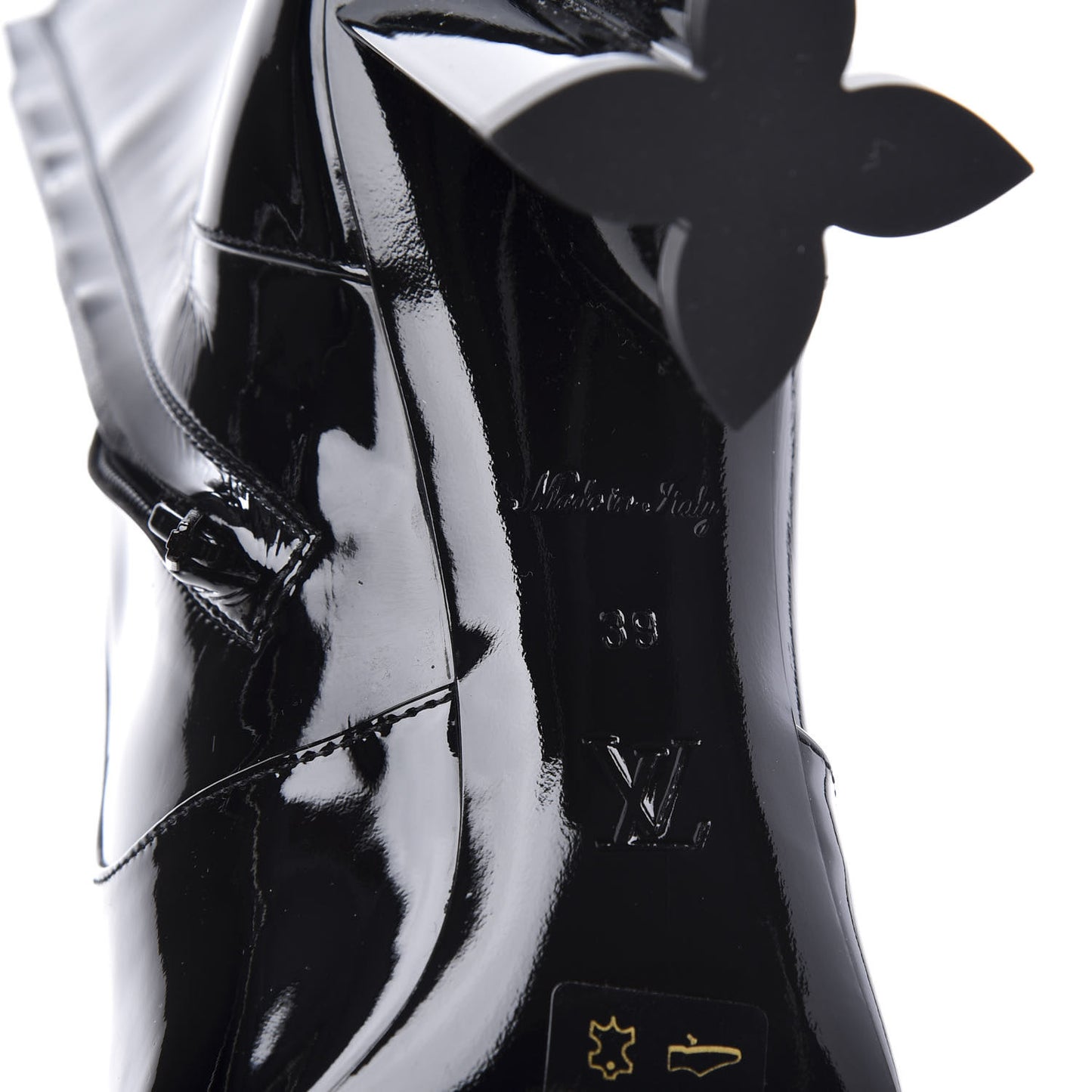 Patent Uniformes Silhouette Ankle Boots 39 Black