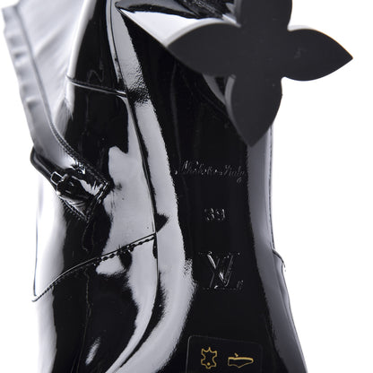 Louis Vuitton Patent Uniformes Silhouette Ankle Boots 39 Black 9 of 10