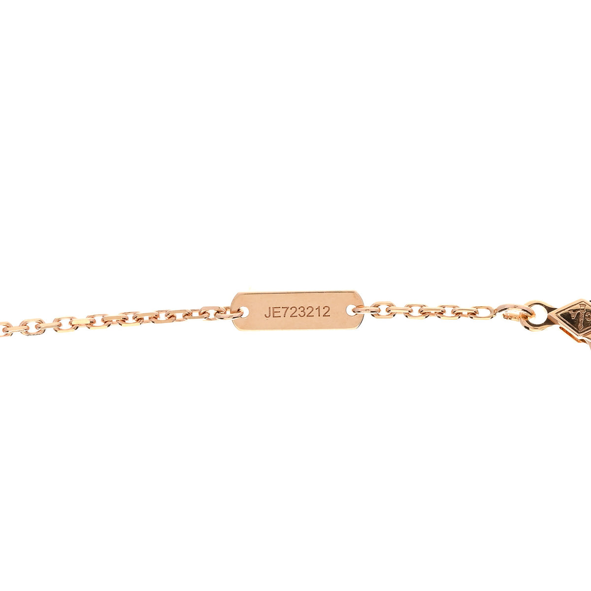 Van Cleef & Arpels 18K Rose Gold Diamond Black Onyx Vintage Alhambra Pendant Necklace 4 of 5