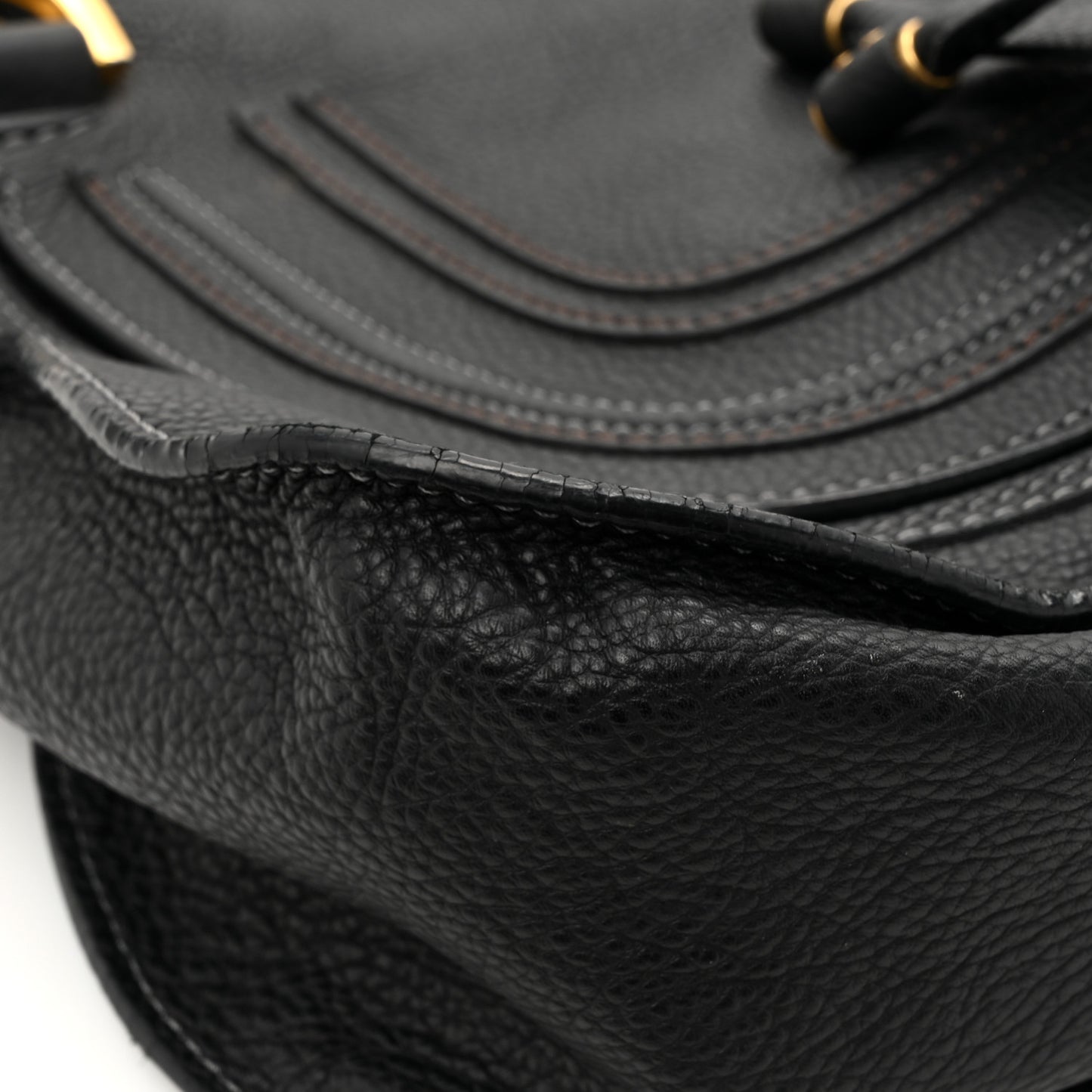 Calfskin Medium Marcie Satchel Black