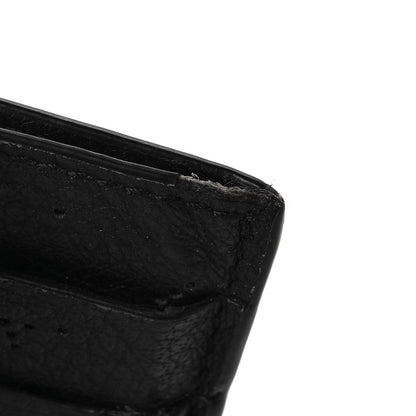 Balenciaga Calfskin Logo Perforated Cash Card Holder Black 7 of 7