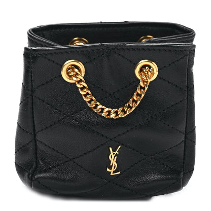 Saint Laurent Lambskin Quilted Baby Bucket Bag Black 1 of 9