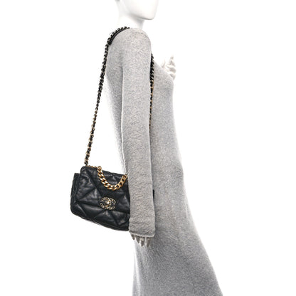 Chanel Lambskin Quilted Medium Chanel 19 Flap Black 2 of 10
