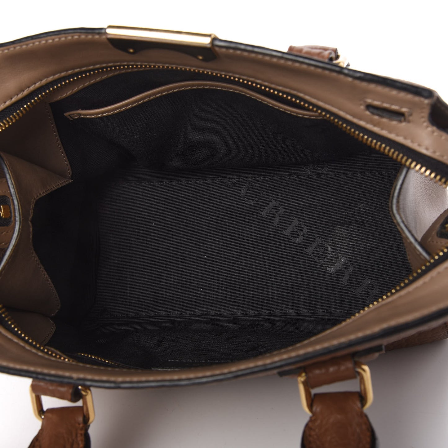 Signature Grain Small Clifton Bag Sepia Brown Honey