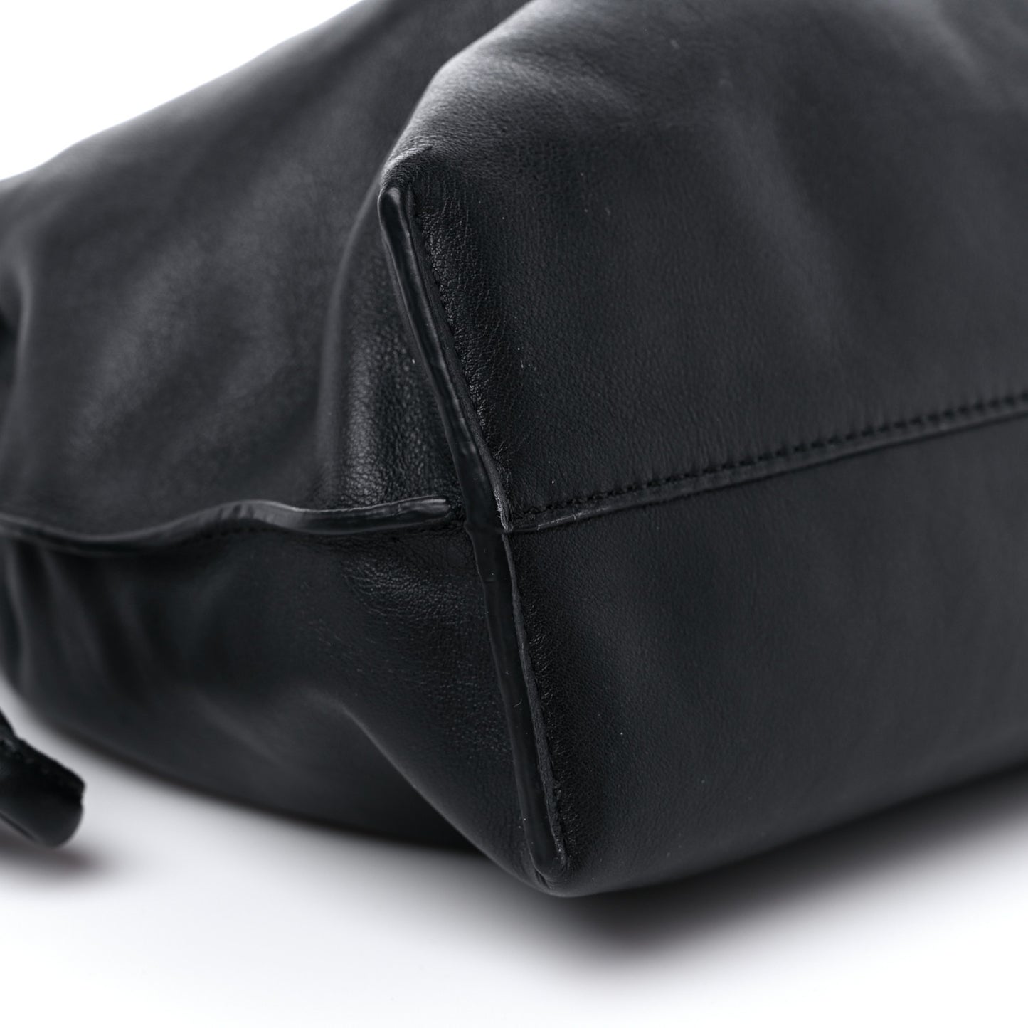 Nappa Flamenco Knot Clutch Black