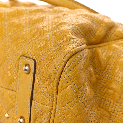 Marc Jacobs Python Embossed Calfskin Quilted Studded Stam Yellow 10 of 21