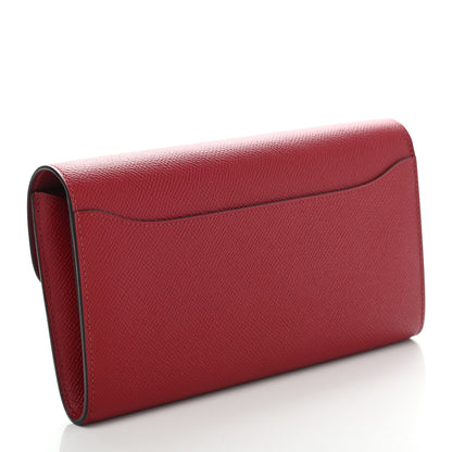 Hermes Epsom Constance Long Wallet Rouge Grenat 3 of 8