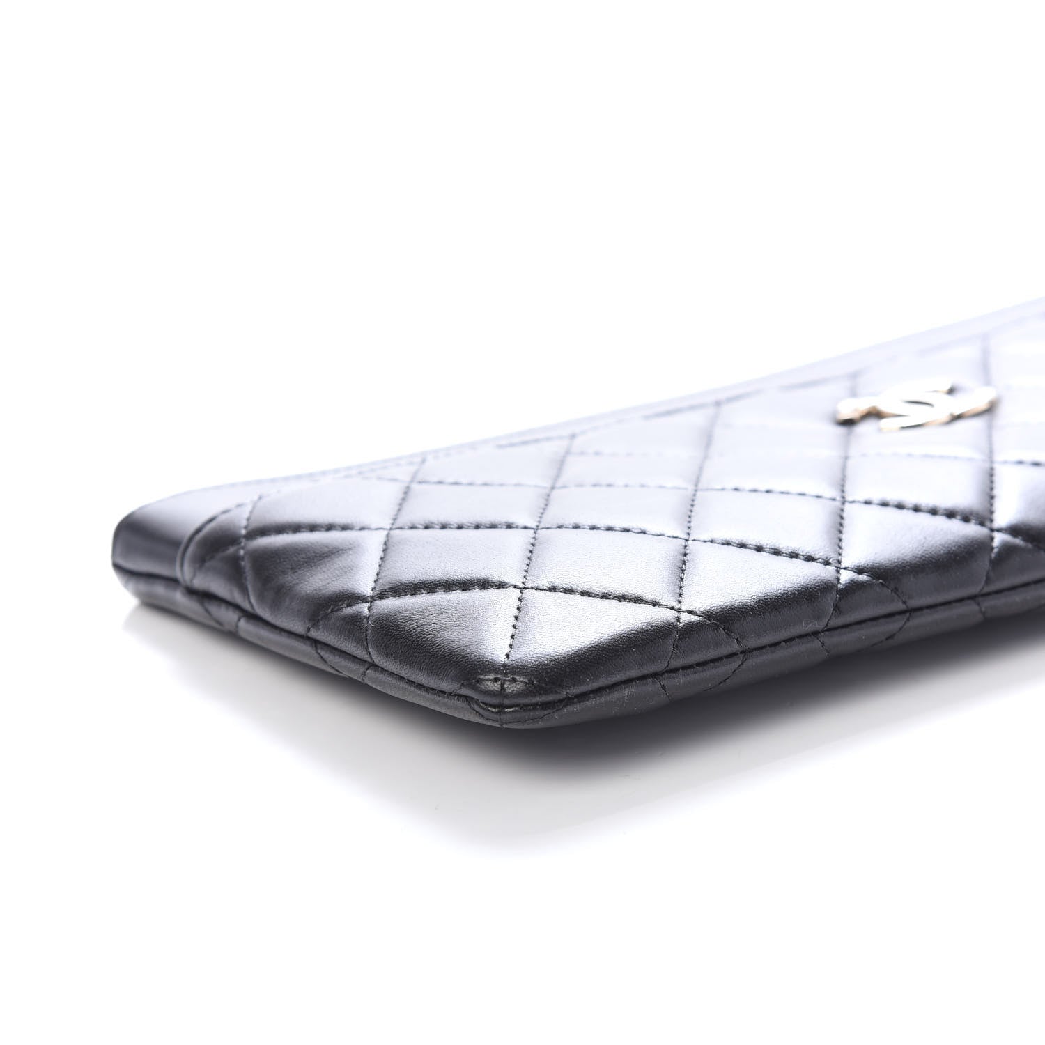 Chanel Lambskin Quilted Flap Clutch Black 8 of 10