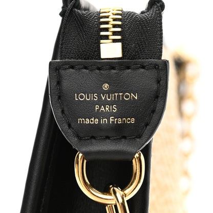 Louis Vuitton Raffia Calfskin Monogram Giant Pouch 6 of 8