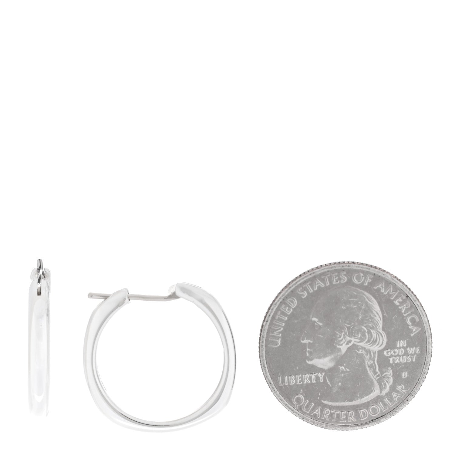 Tiffany Sterling Silver Square Cushion Hoop Earrings 2 of 5