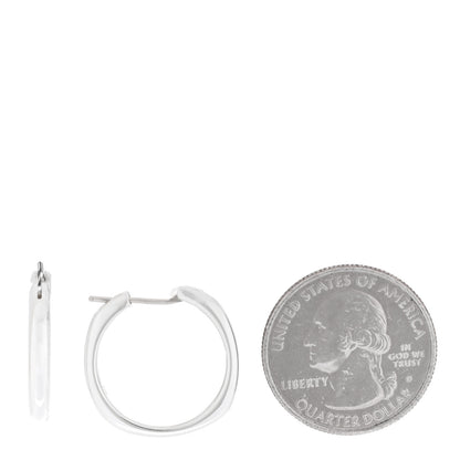 Tiffany Sterling Silver Square Cushion Hoop Earrings 2 of 5