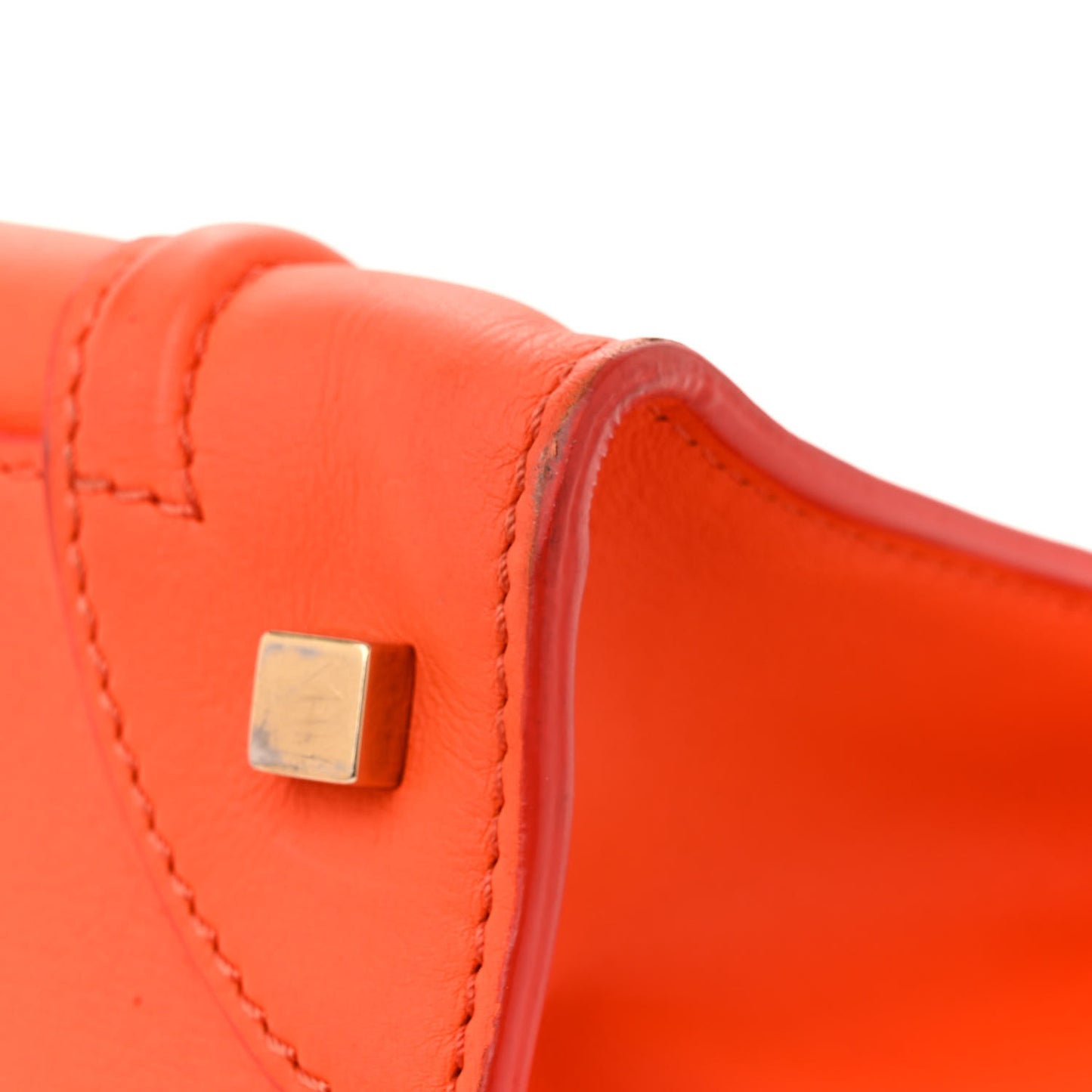 Smooth Calfskin Mini Luggage Orange