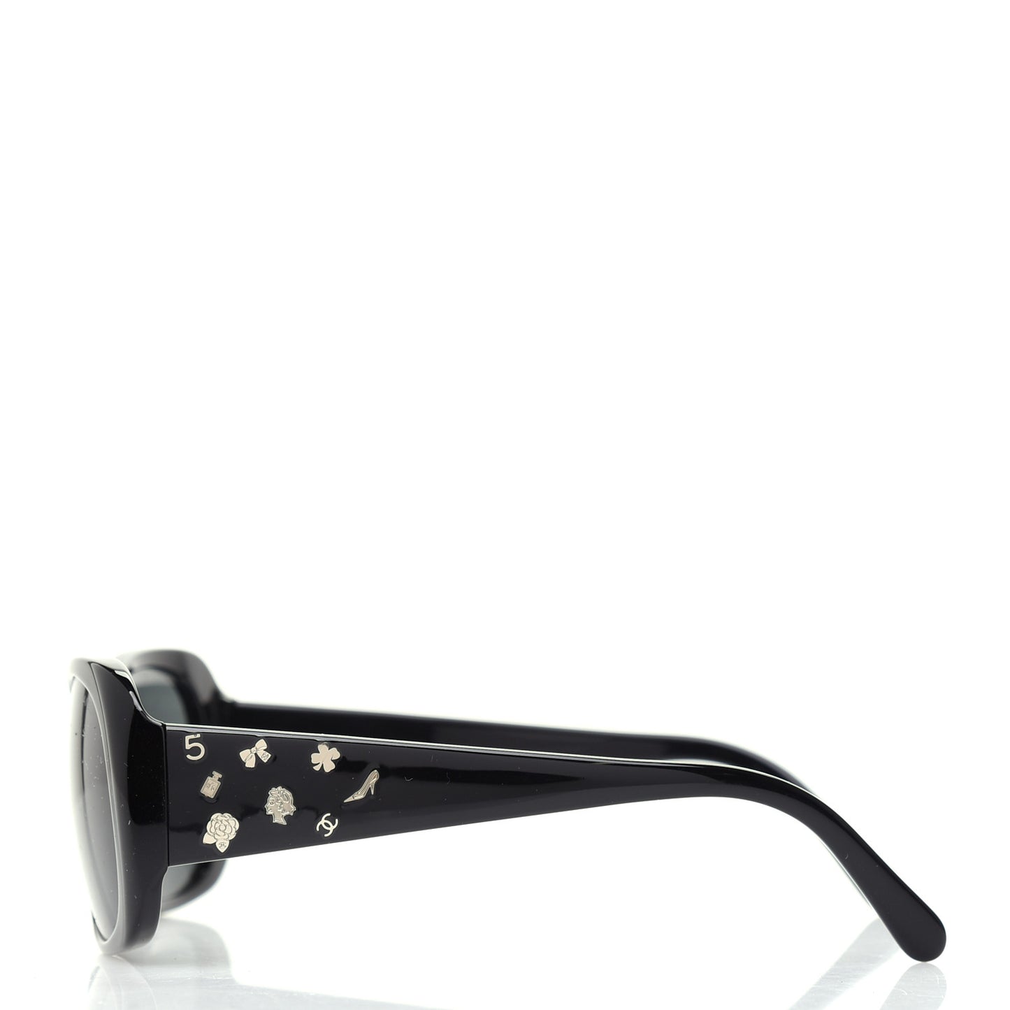 Acetate Charms Sunglasses 5123 Black