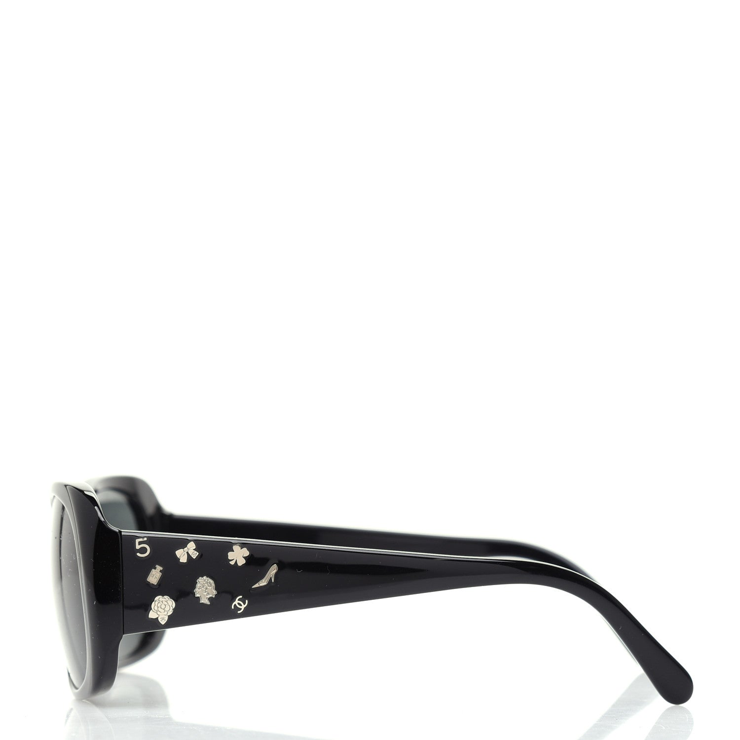 Chanel Acetate Charms Sunglasses 5123 Black 3 of 8