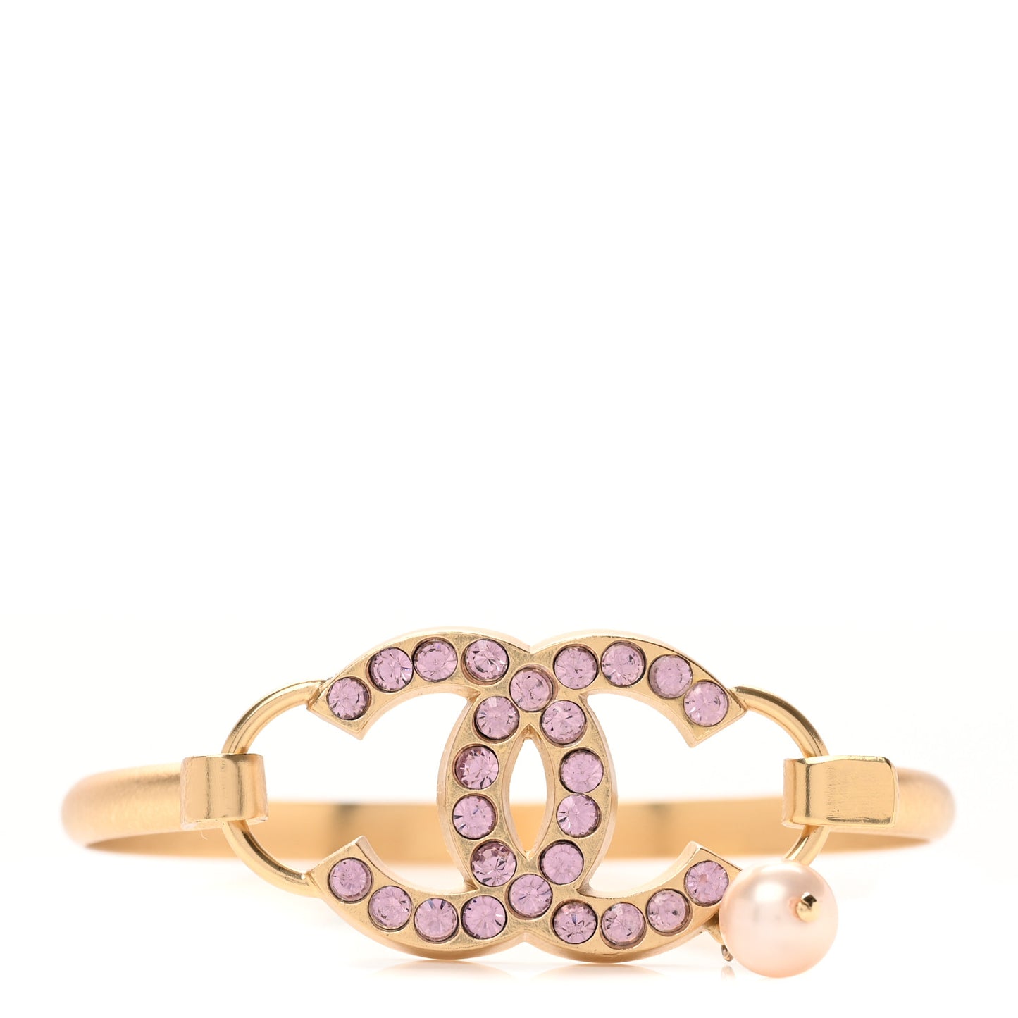 Pearl Crystal CC Bangle Gold Pink
