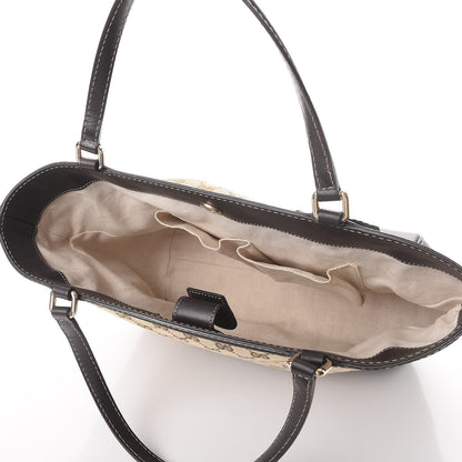 Gucci Monogram Web Medium Mayfair Tote Dark Brown 5 of 12