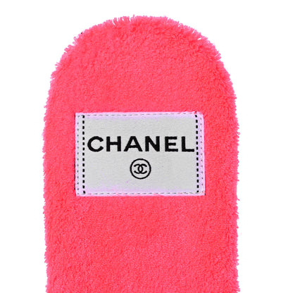 Chanel Terry CC Flat Mules Sandals 39 Pink 7 of 8