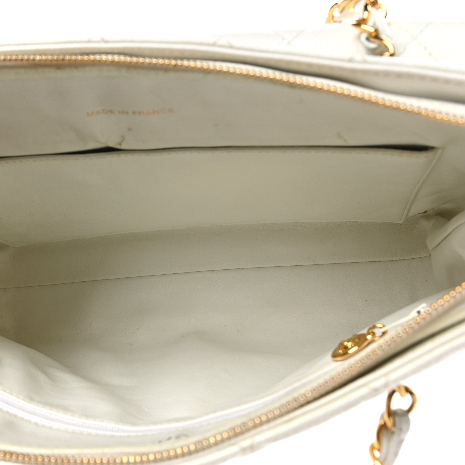 Chanel Caviar CC Shoulder Bag White 5 of 12