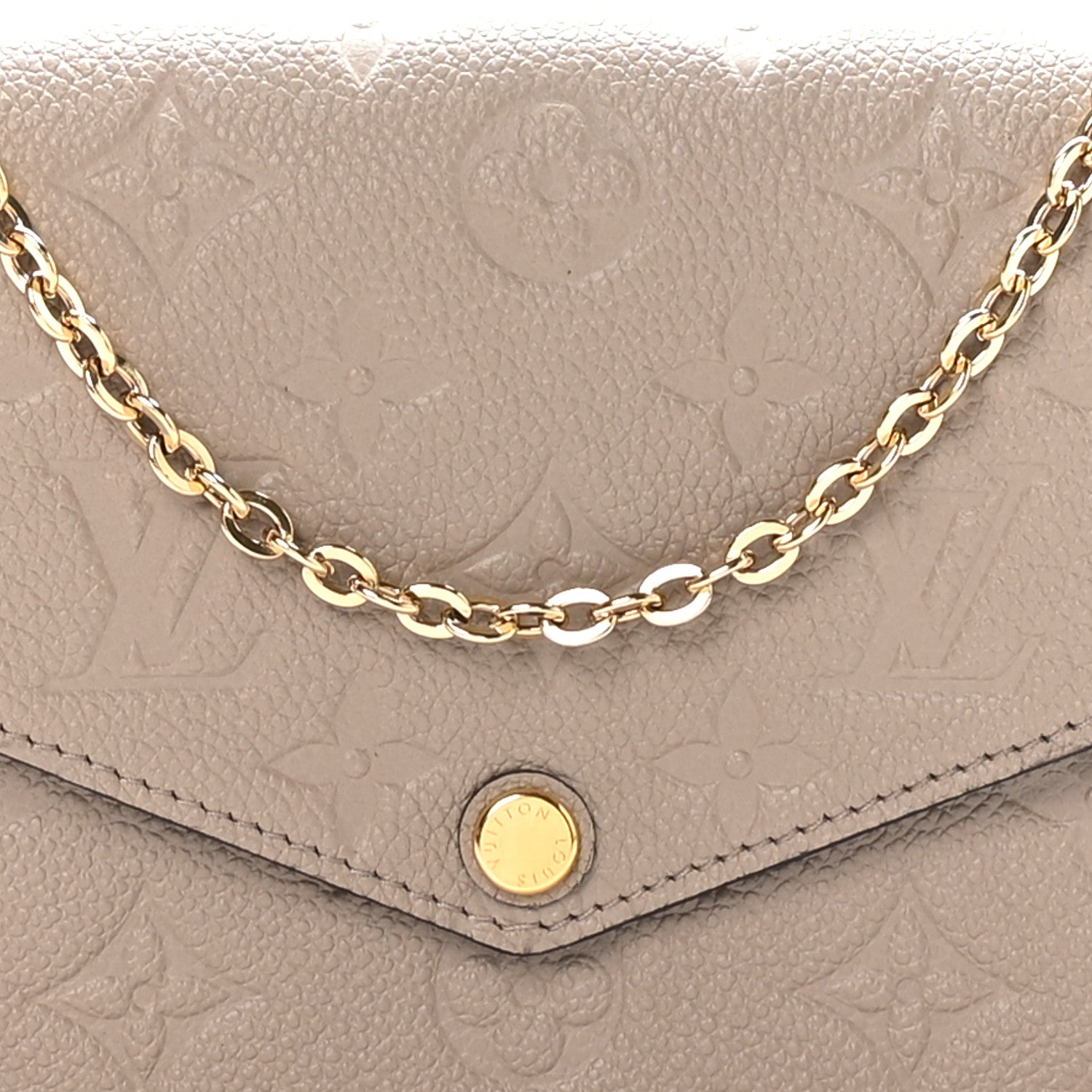 Louis Vuitton Empreinte Pochette Felicie Chain Wallet Tourterelle 8 of 11