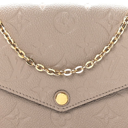 Louis Vuitton Empreinte Pochette Felicie Chain Wallet Tourterelle 8 of 11
