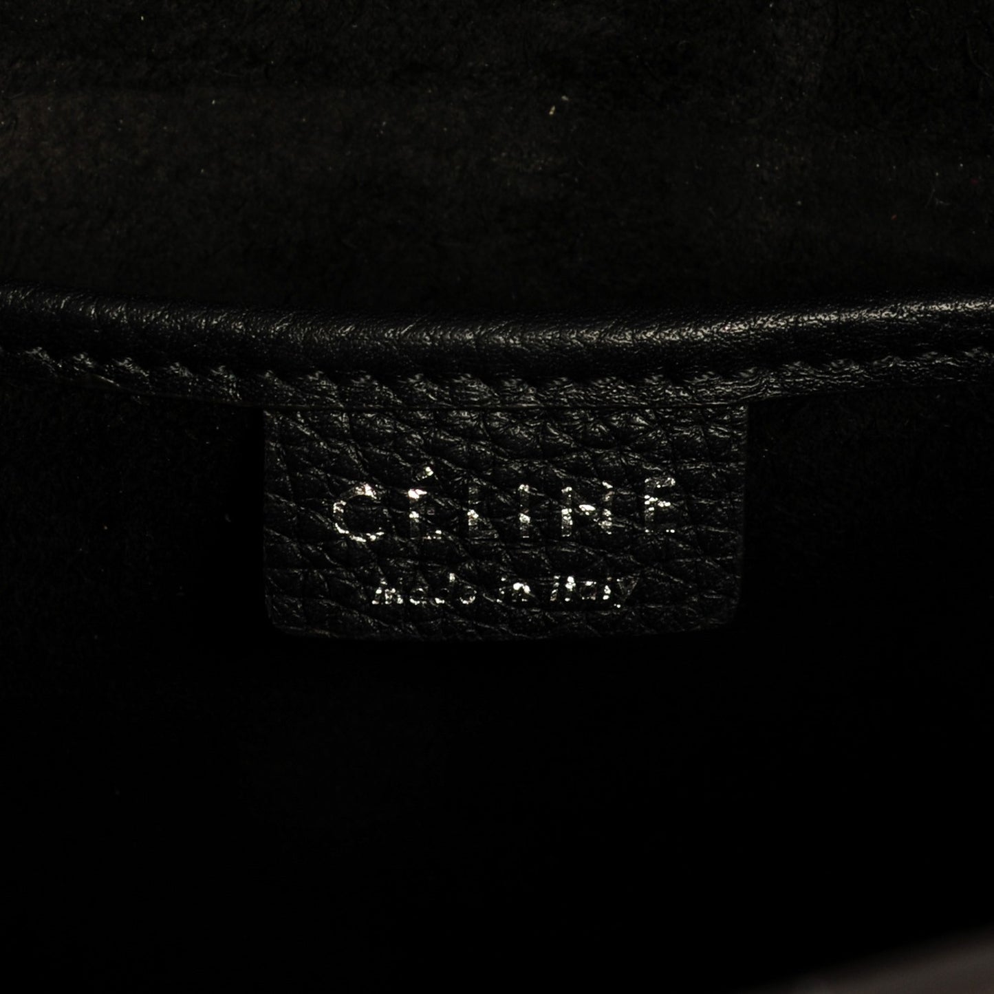Drummed Calfskin Nano Luggage Black