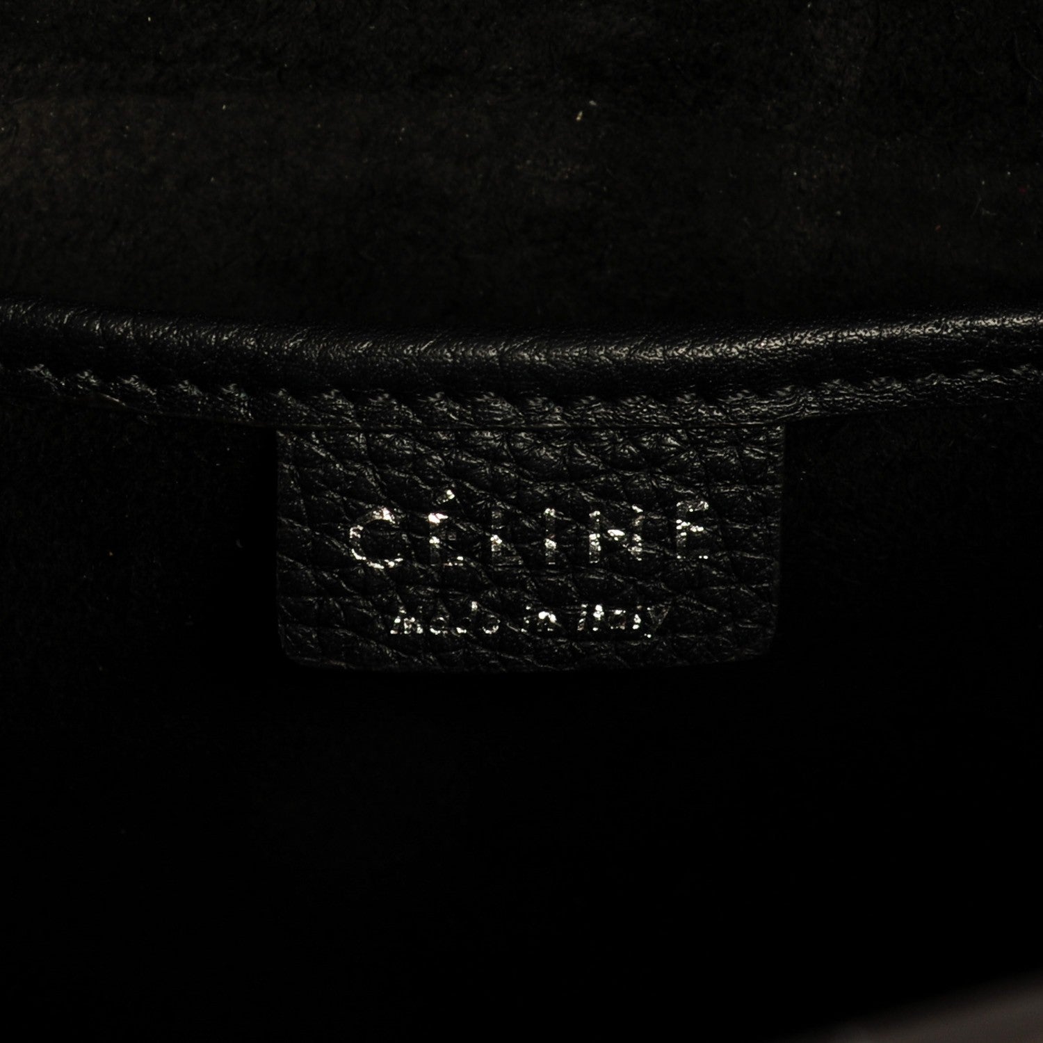 Celine Drummed Calfskin Nano Luggage Black 6 of 7