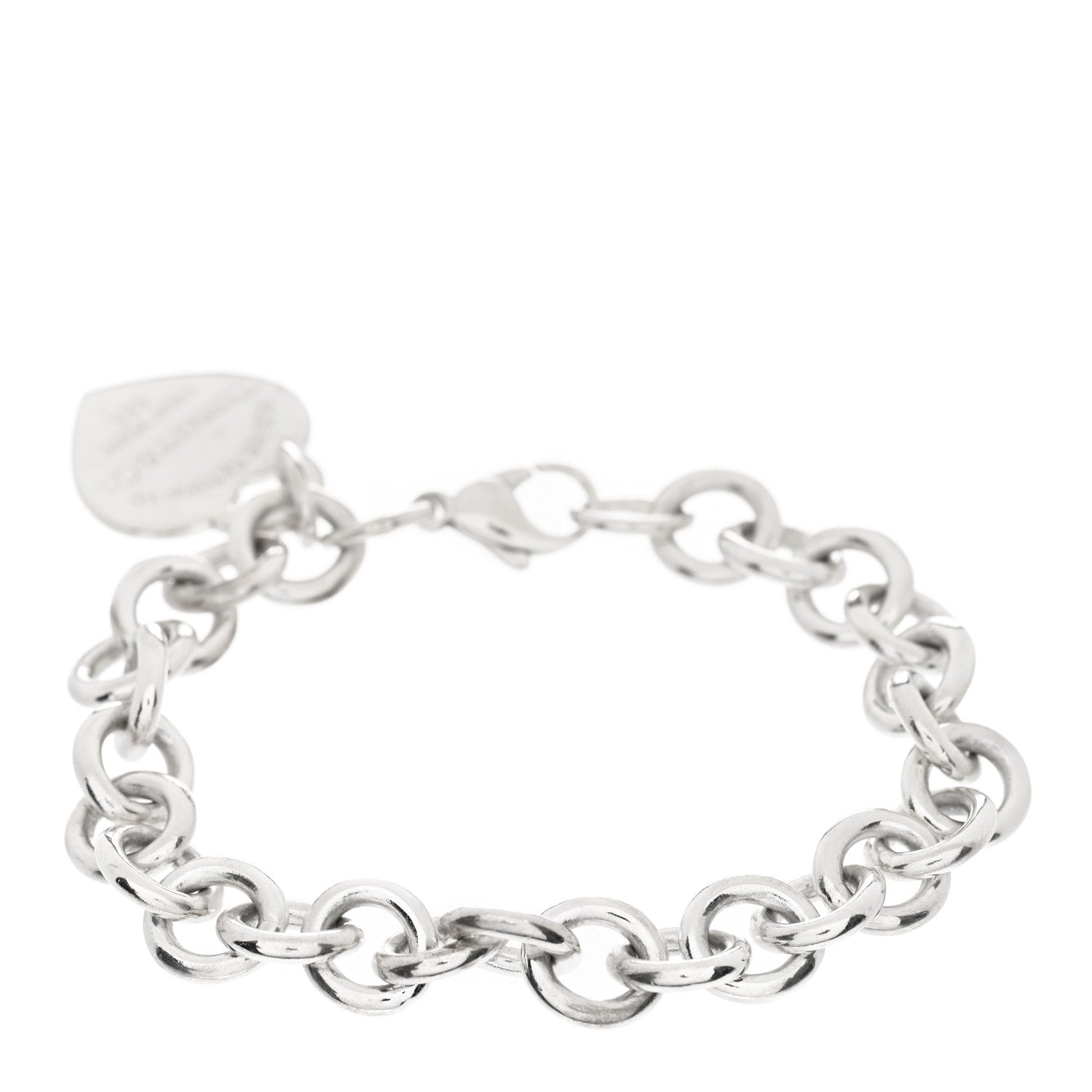 Tiffany Sterling Silver Return to Tiffany Heart Tag Charm Bracelet 2 of 3