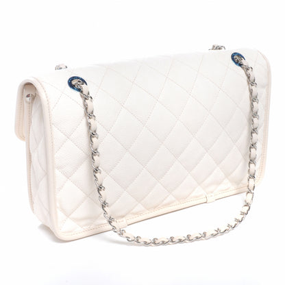 Chanel Caviar French Riviera Large Flap White 3 of 8
